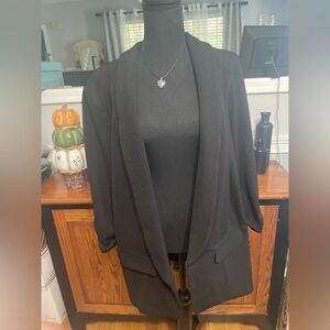 Bar III Classic Black Open Front Jacket NWT
